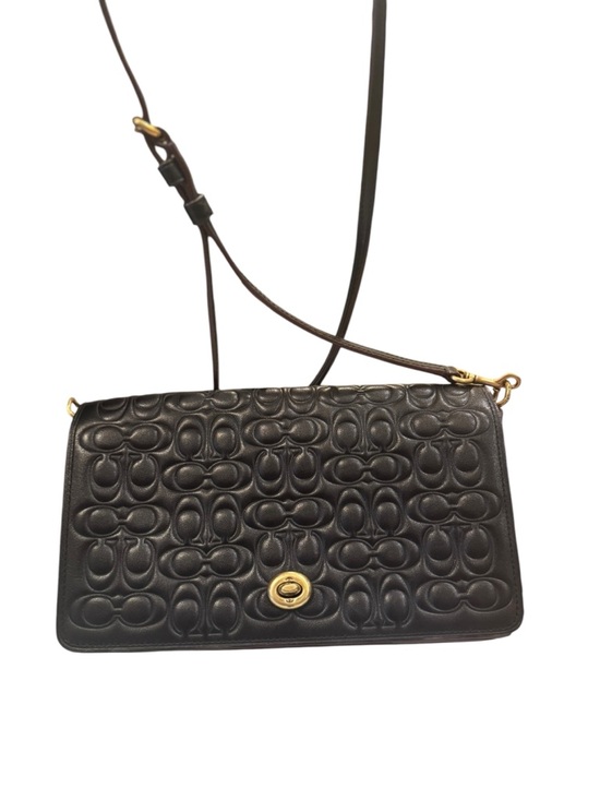 Coach Handbags - Coach - 1941 Reissued Dinky with Kisslock - Black Leather Embossed EUC (2019)